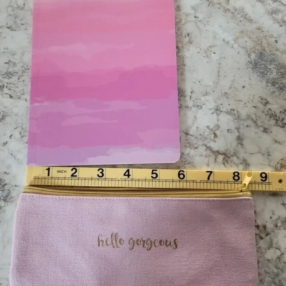 Pink patterned Notepad and Bag Set